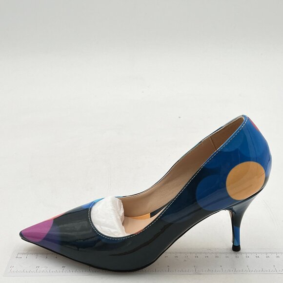 YDN Women Chic Pointed Closed Toe Mid Heel Pumps Slip on Stilettos Slide Dress S - Picture 4 of 8